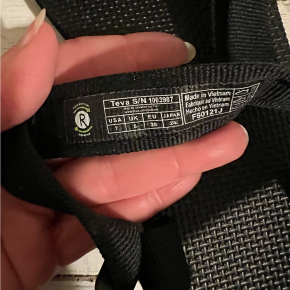 WOMENS TEVA ORIGINALS SANDALS SIZE 7 BLACK NIB - Picture 7 of 9